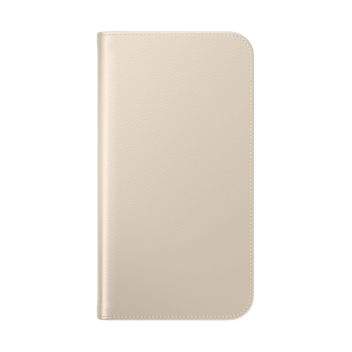 Solid creamy beige minimalist flip phone case - Folded Back