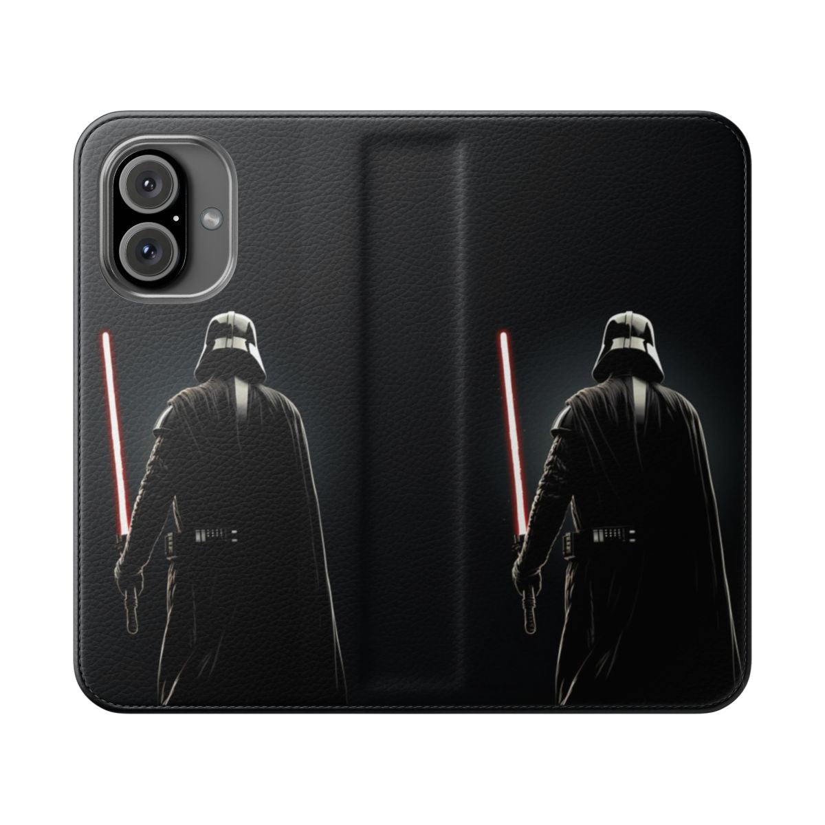 Darth Vader inspired flip phone case with a sleek, protective design