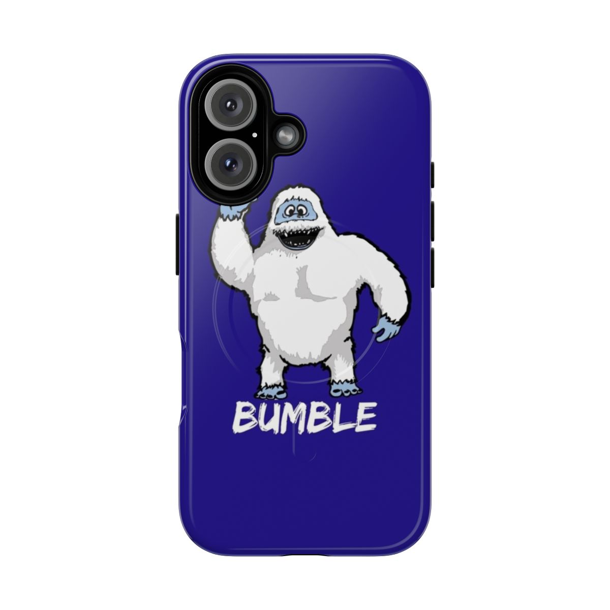 Festive magnetic tough phone cases featuring holiday characters like Bumble the Abominable Snow Monster