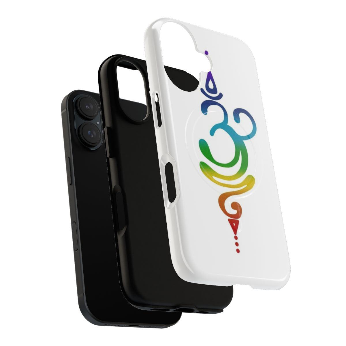 Sanskrit Breathe Magnetic Phone Case with Spiritual Imagery - Layers