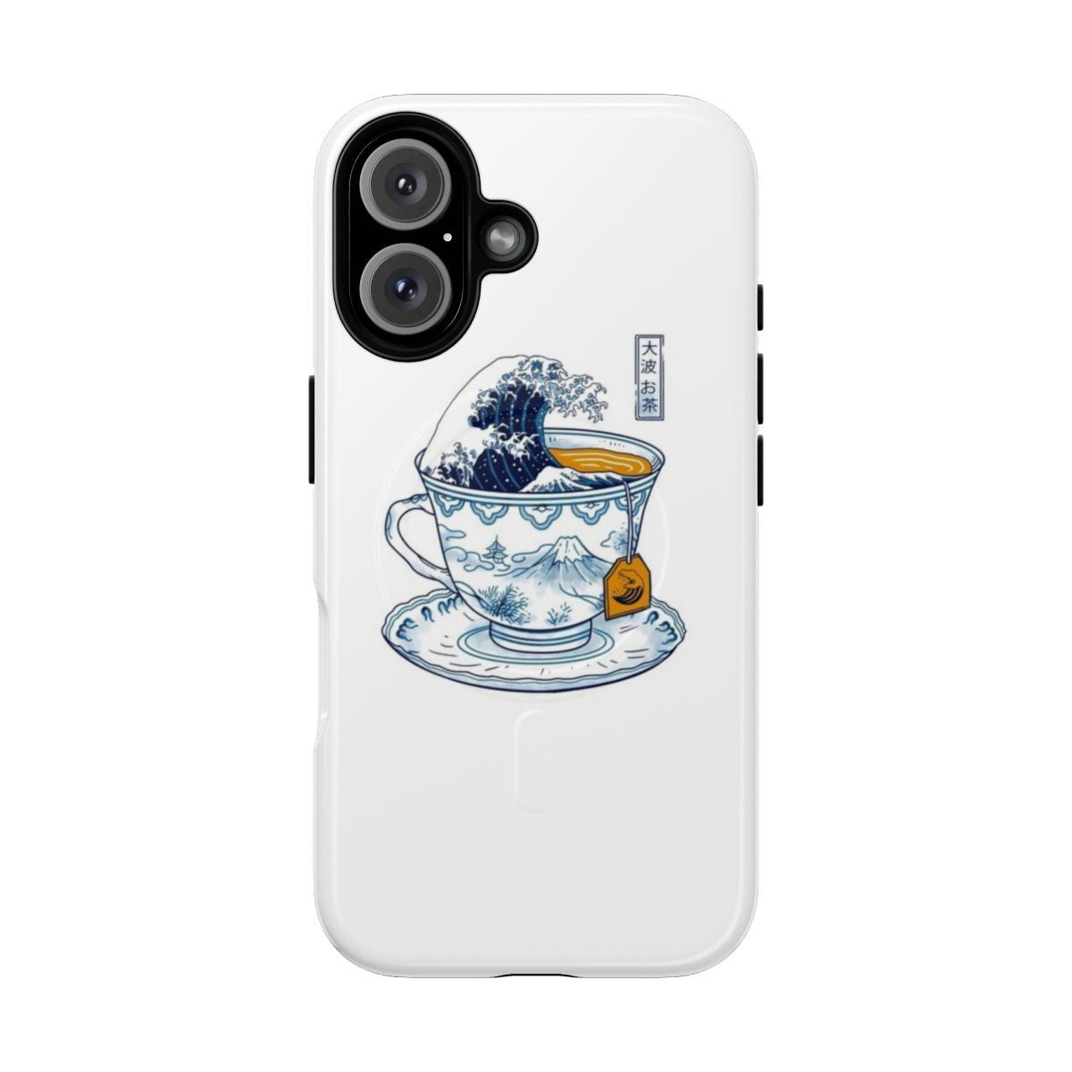 Magnetic tough phone case featuring the iconic The Great Wave off Kanagawa design