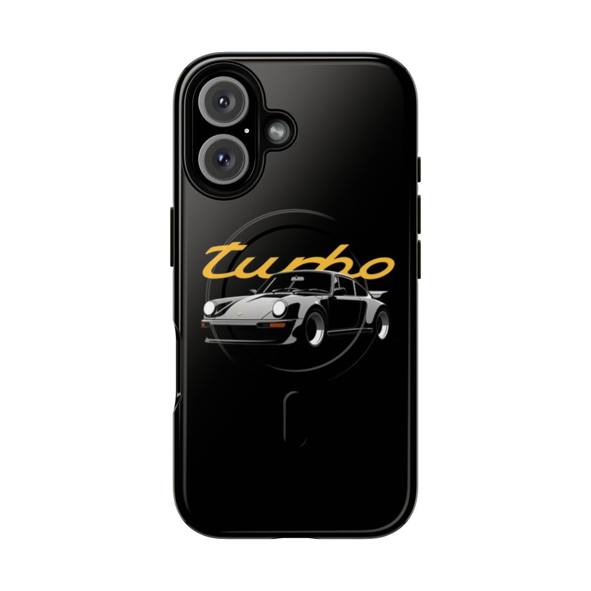 Artistic illustration of a Porsche 930 Turbo on a durable phone case