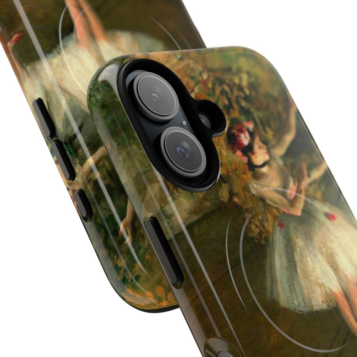 Artistic phone case featuring Degas' famous ballet dancers painting - Detail