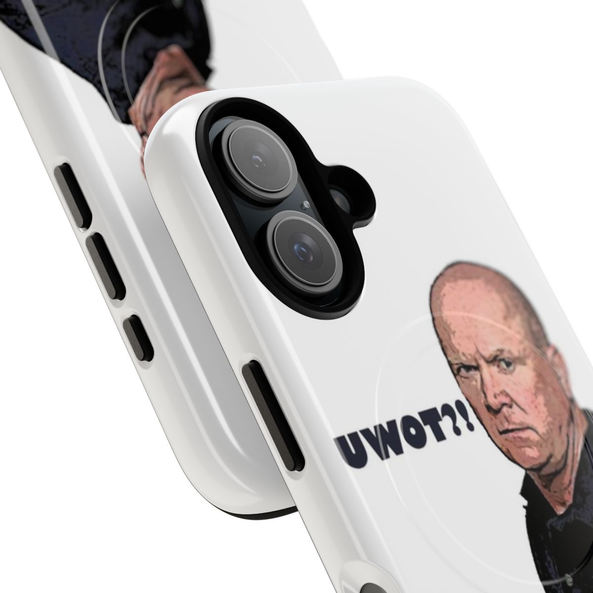 Tough magnetic phone case with image of Steve McFadden as Phil Mitchell from the BBC TV series EastEnders - Detail