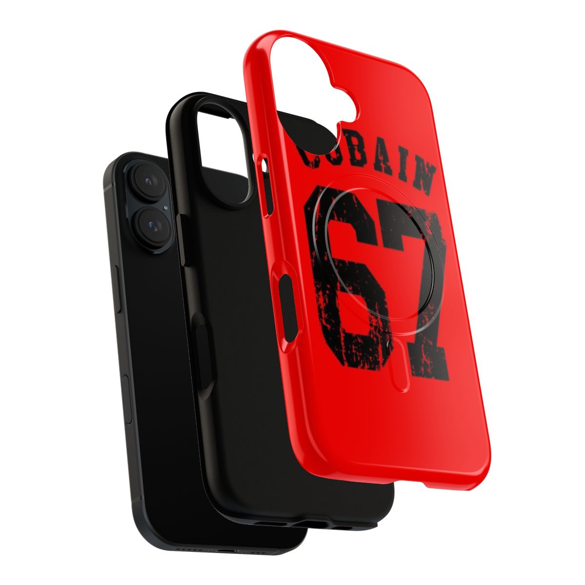 "Cobain 67 Magnetic Tough Phone Case with Nirvana Inspired Design" - Layers