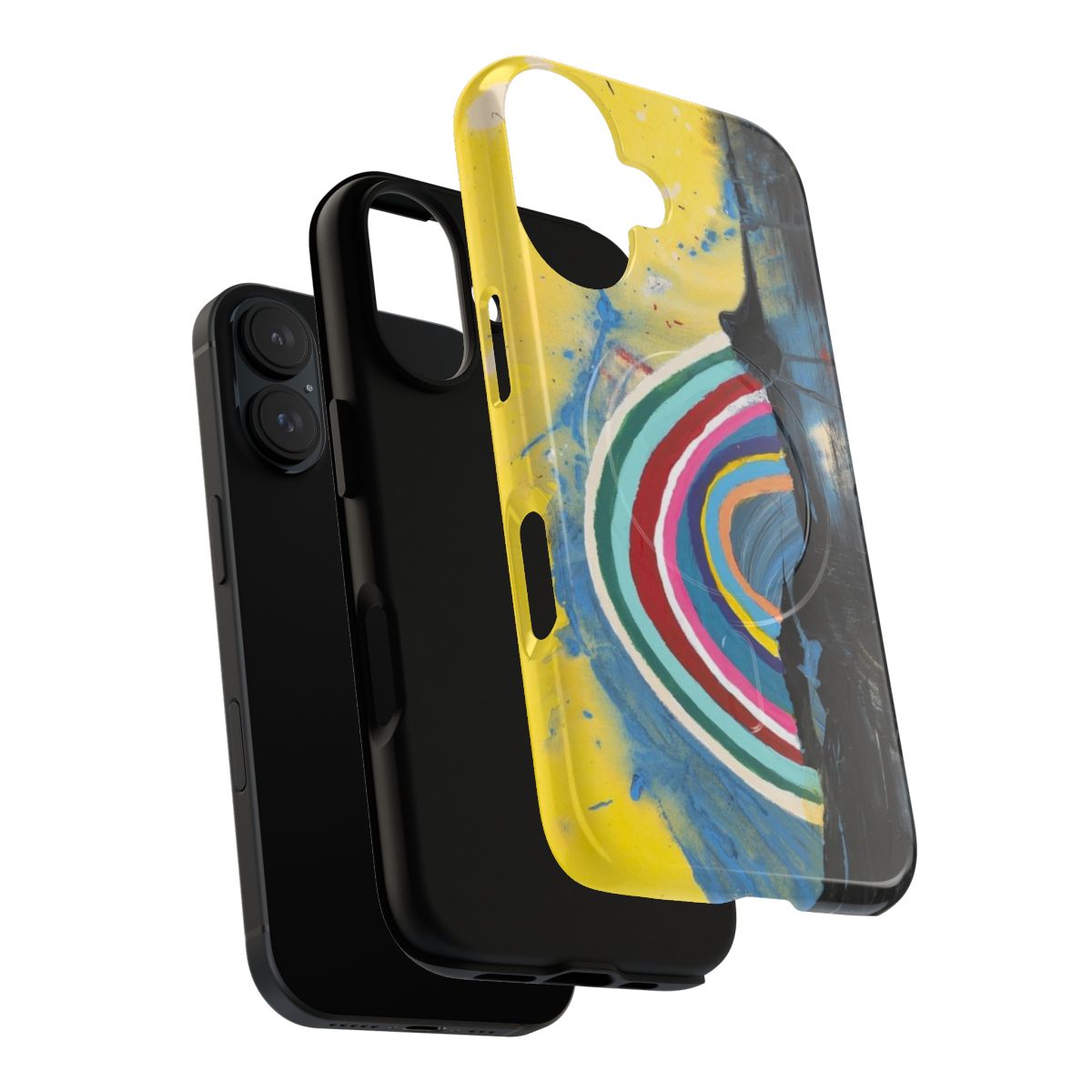 Colorful abstract art magnetic phone case - Layers