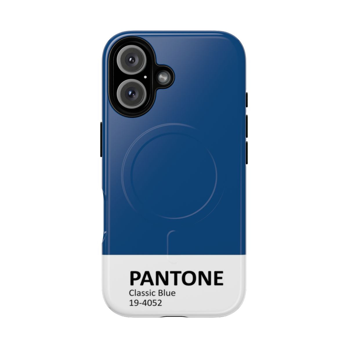 Magnetic tough phone case in Pantone Classic Blue color