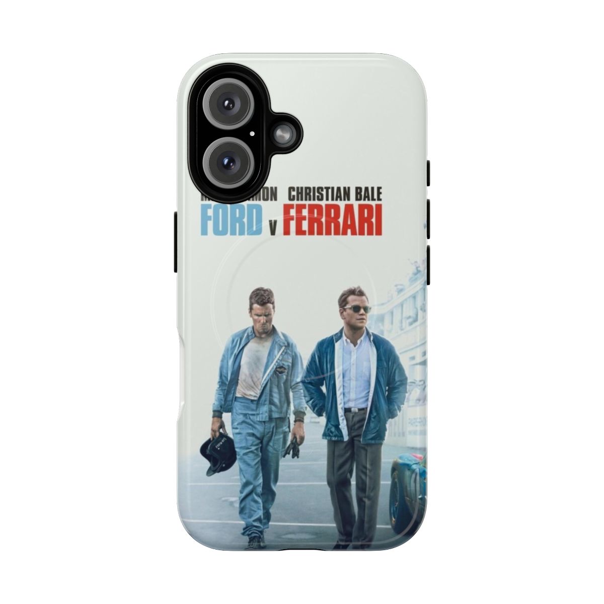 Magnetic tough phone case featuring Ford vs. Ferrari design