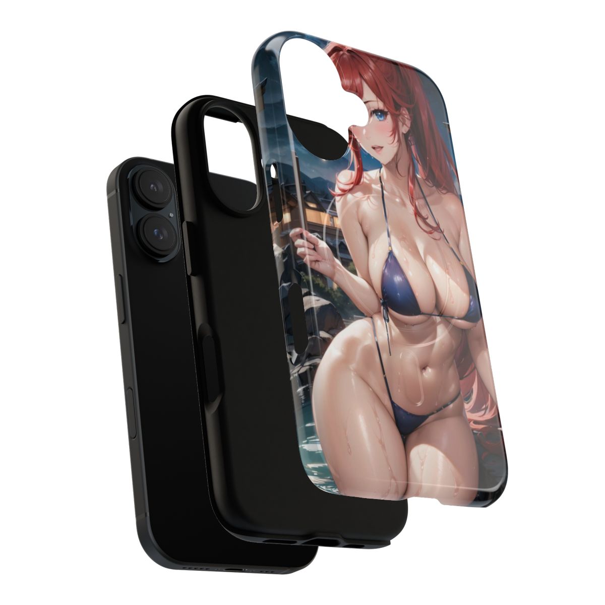 Onsen Anime Girl Magnetic Tough Phone Case with Selena Design - Layers