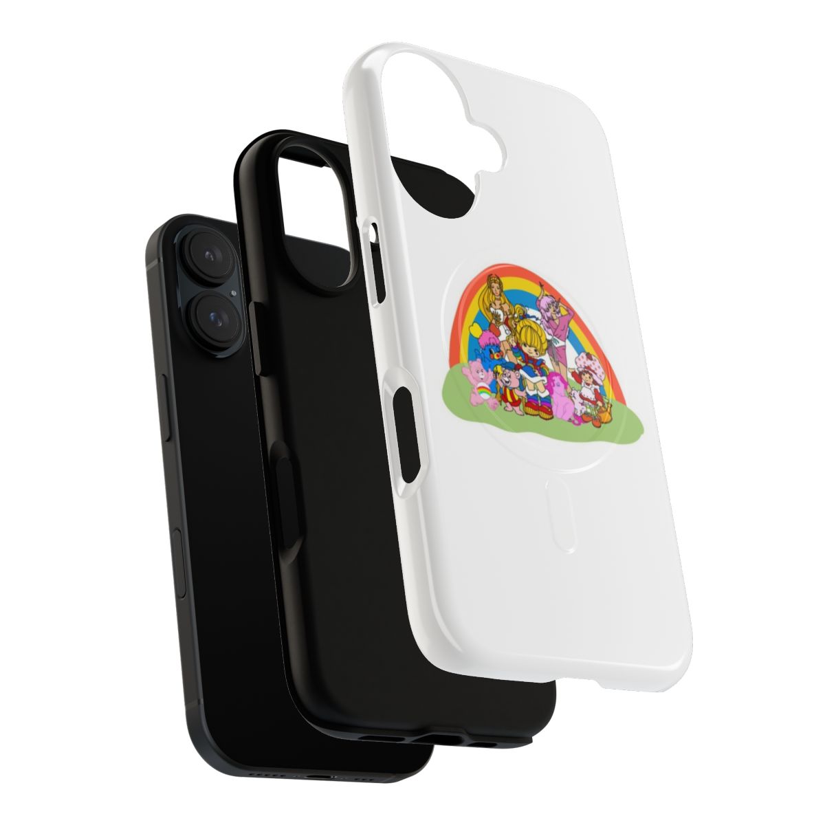 Retro 80's cartoon-themed phone case with a vibrant, colorful design - Layers