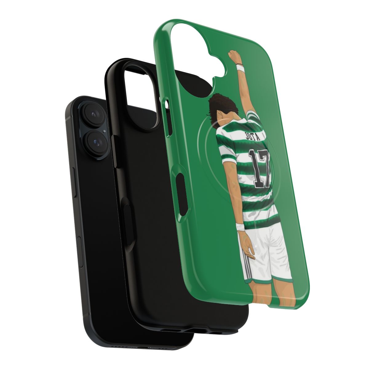 Image of a durable and magnetic Jota Celtic phone case - Layers