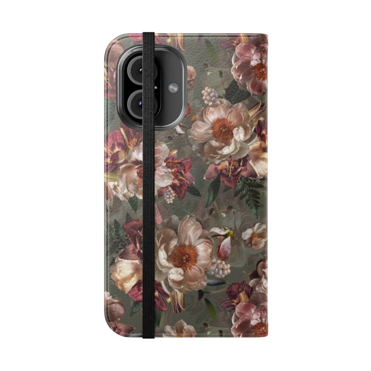 Vintage botanical garden floral pattern phone case - Folded Front