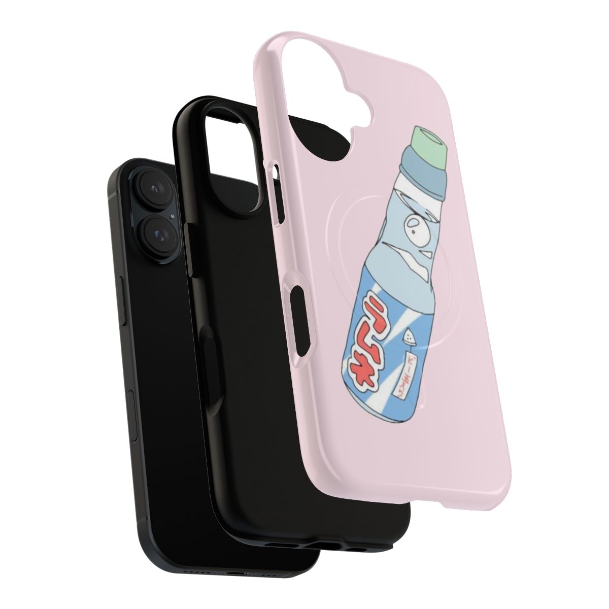 Kawaii soda drink themed magnetic phone case with cute anime-inspired design - Layers