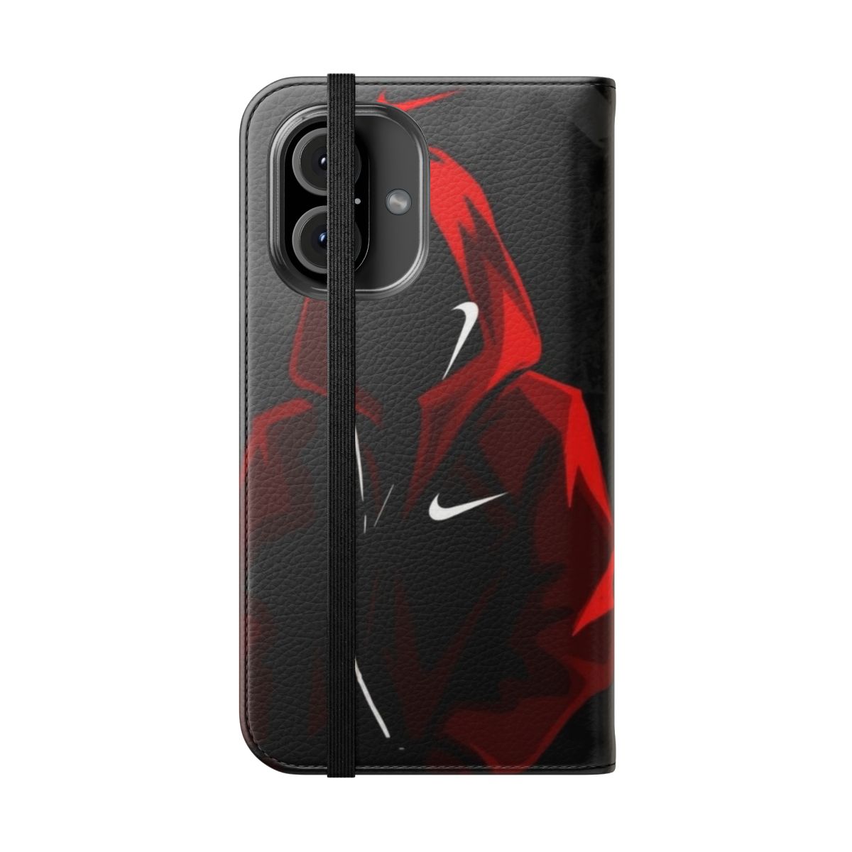 Nike-style sports flip cover phone case for smartphones - Folded Front