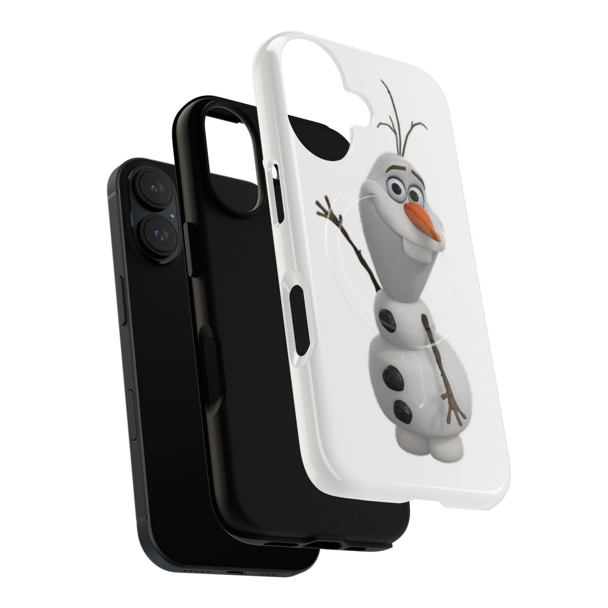 Snowman-themed magnetic phone case with a tough, protective design - Layers