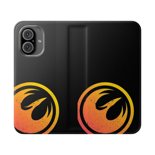 Distressed Star Wars Rebels-inspired flip cover phone case