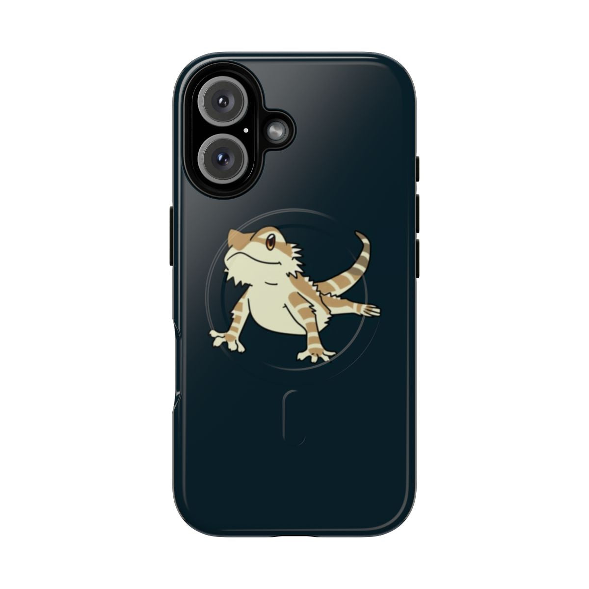 Bearded dragon phone case with magnetic and tough design