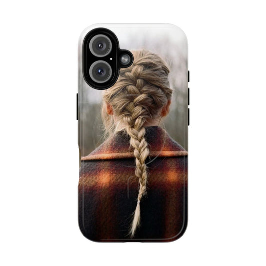 Magnetic phone case with Taylor Swift's "Evermore" album cover design