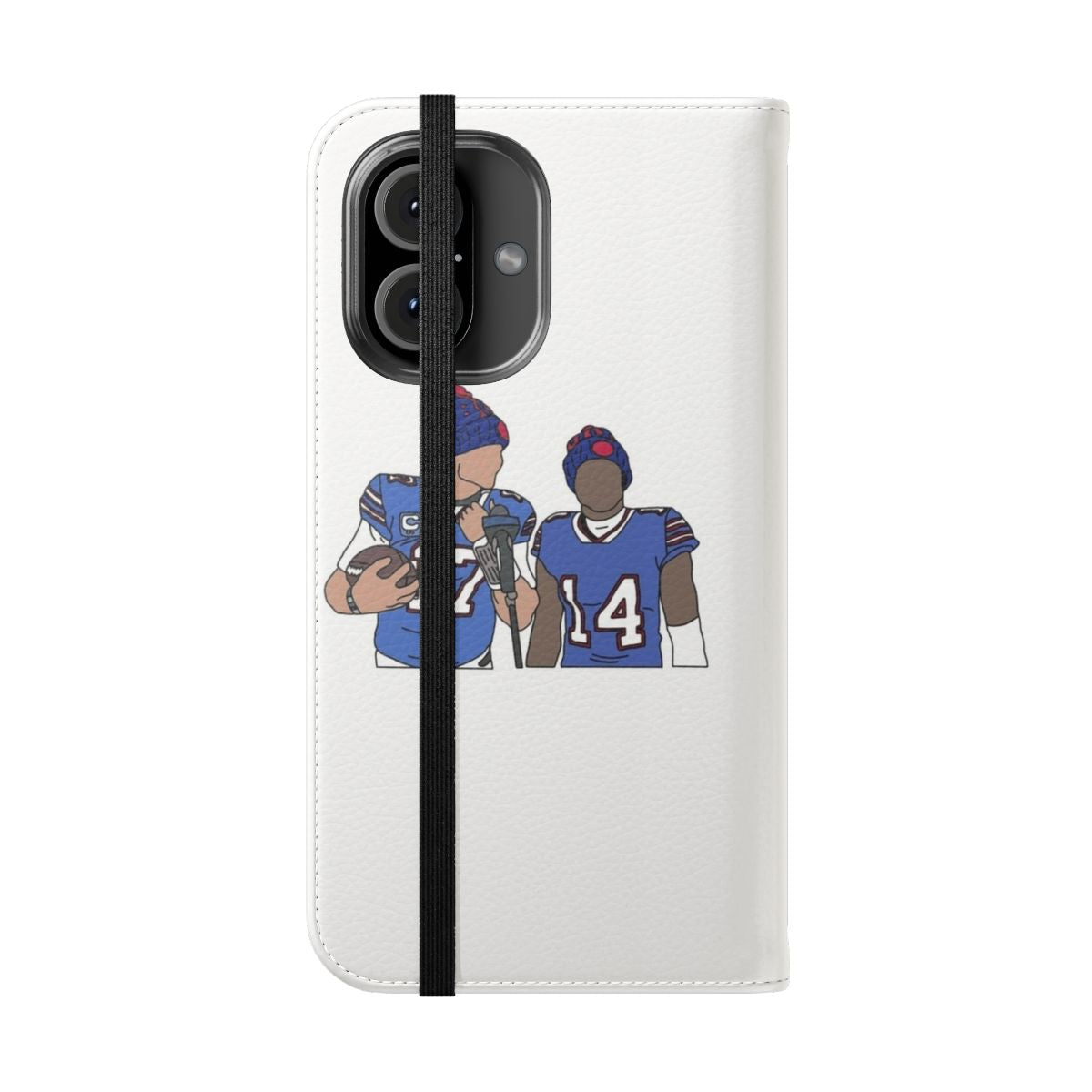 Buffalo Bills inspired phone case featuring Josh Allen and Stefon Diggs - Folded Front