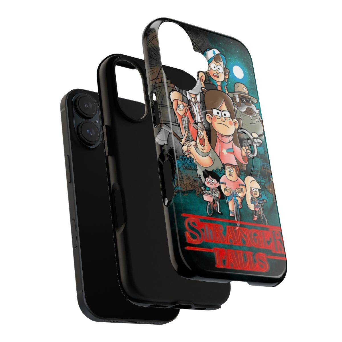 Sci-Fi Tough Magnetic Phone Case featuring Stranger Things and Gravity Falls designs - Layers