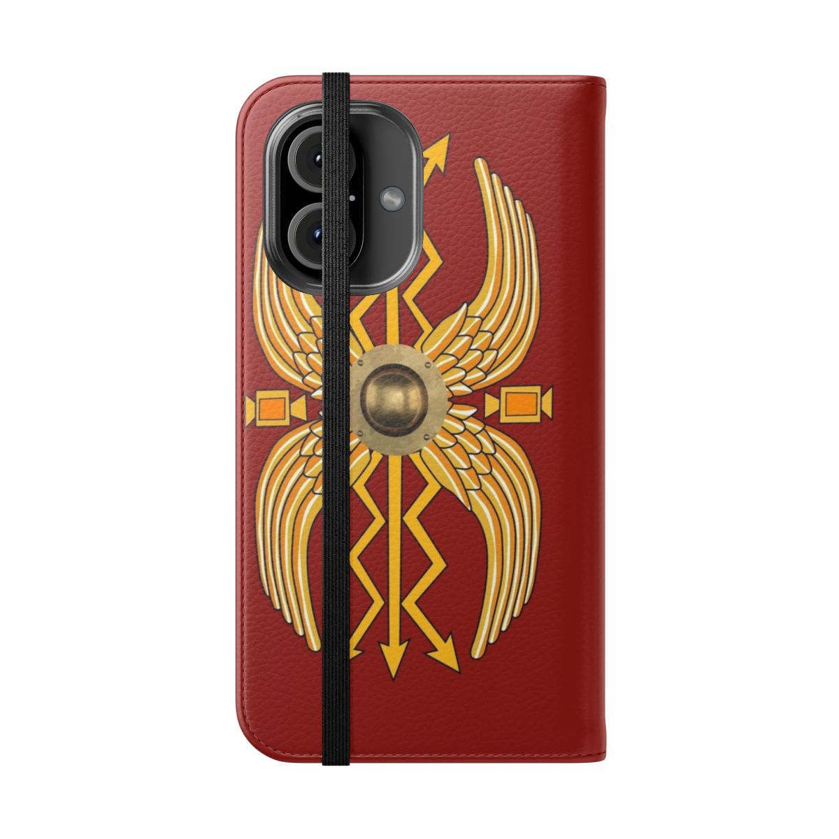 Classic red Roman shield design phone case cover - Folded Front