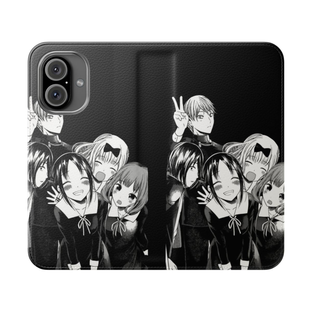 Flip cover phone case featuring characters from the popular anime and manga series "Kaguya-sama: Love is War"