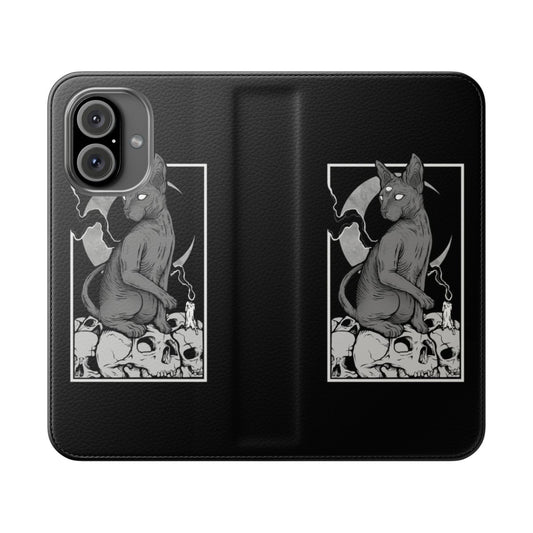 Mystical occult cat phone case with dark, gothic design