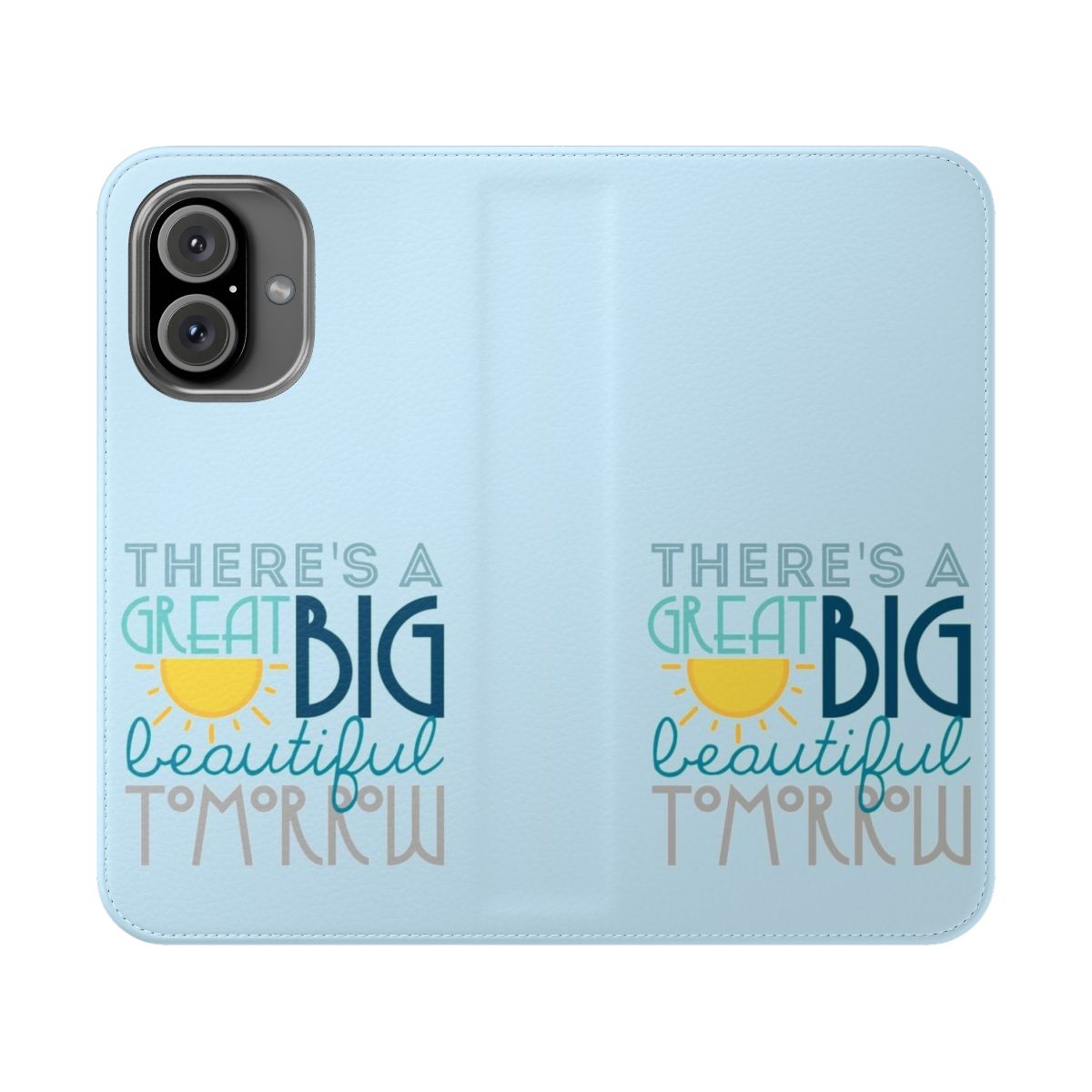 Shimmering flip cover phone case with Disney-themed design