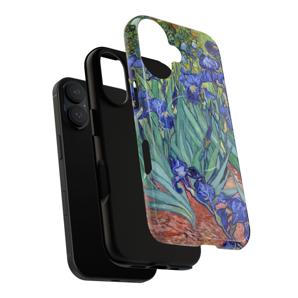 Vibrant phone case featuring Van Gogh's iconic "Irises" painting - Layers