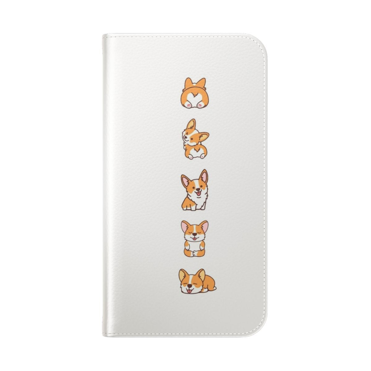 Corgi puppy on a flip cover phone case - Folded Back