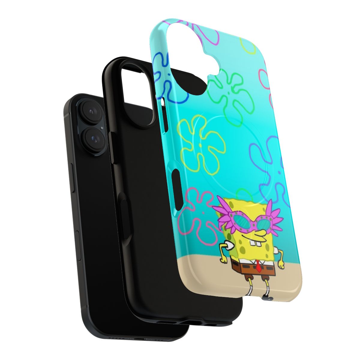 Spongebob Glasses Meme Magnetic Tough Phone Case - Layers