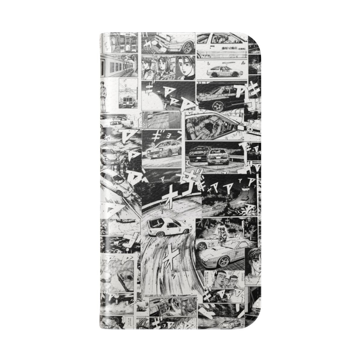 Customizable phone case with Initial D anime car design - Folded Back