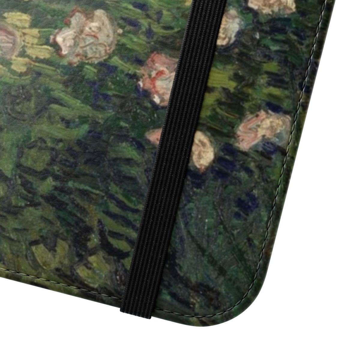 Artistic phone case featuring Vincent van Gogh's famous Roses painting - Close Up