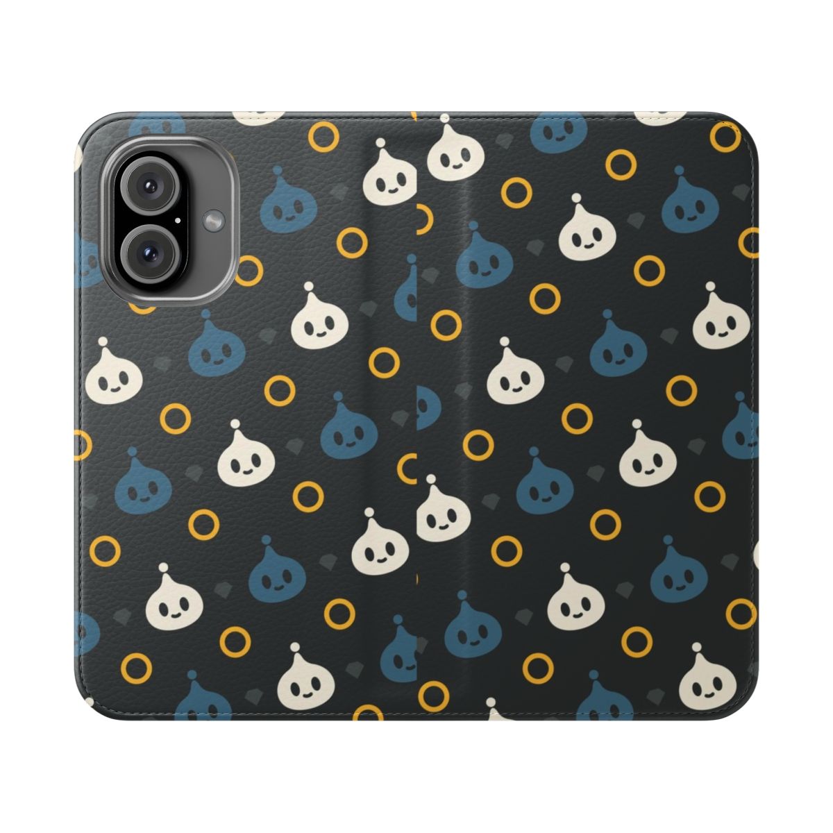 A flip cover phone case with a fantasy-themed design inspired by the Sonic the Hedgehog video game franchise.