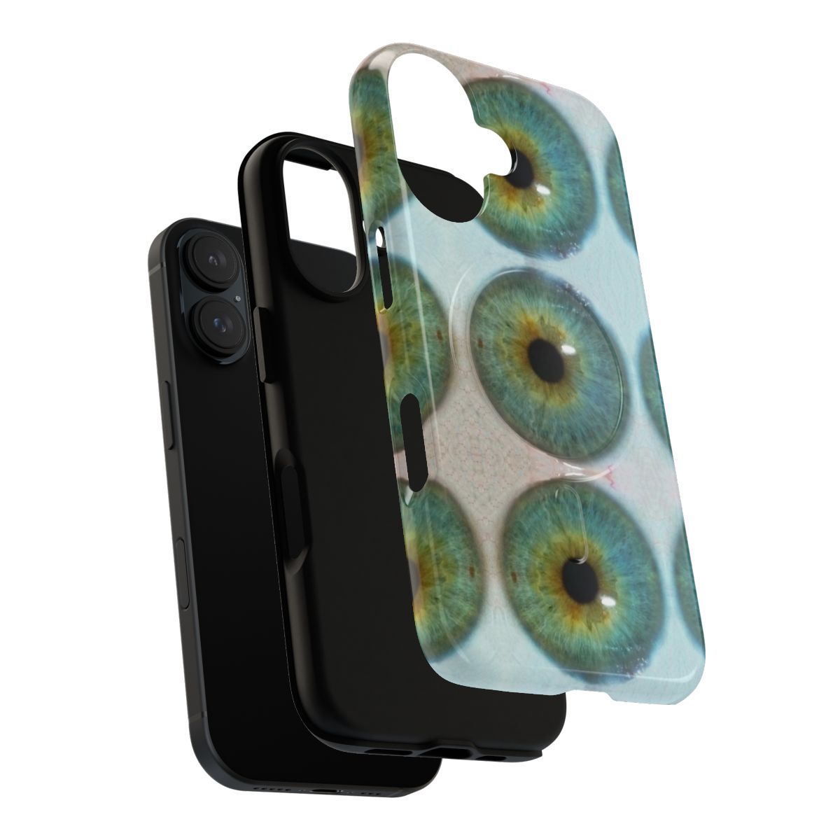 Personalized tough magnetic phone case with eye design - Layers