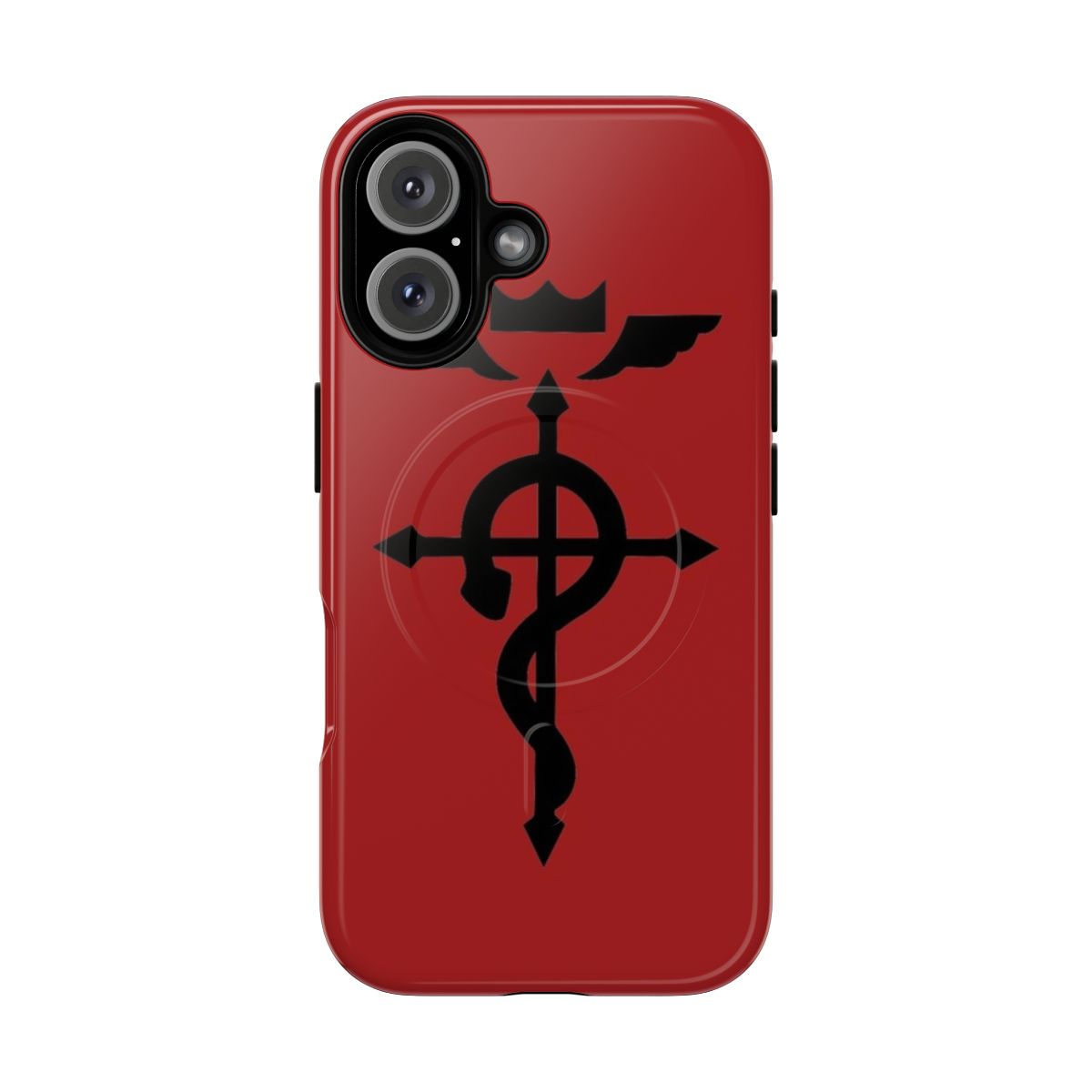 Fullmetal Alchemist-inspired magnetic tough phone case with Flamel symbol design