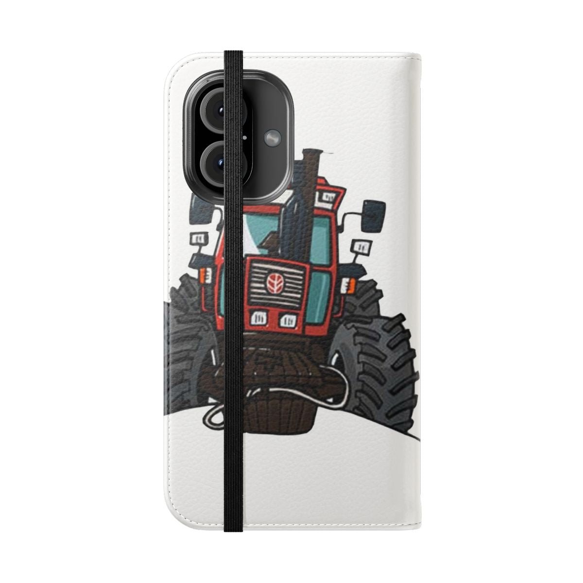 Fiatagri tractor-themed phone case with a sleek and durable flip cover design - Folded Front