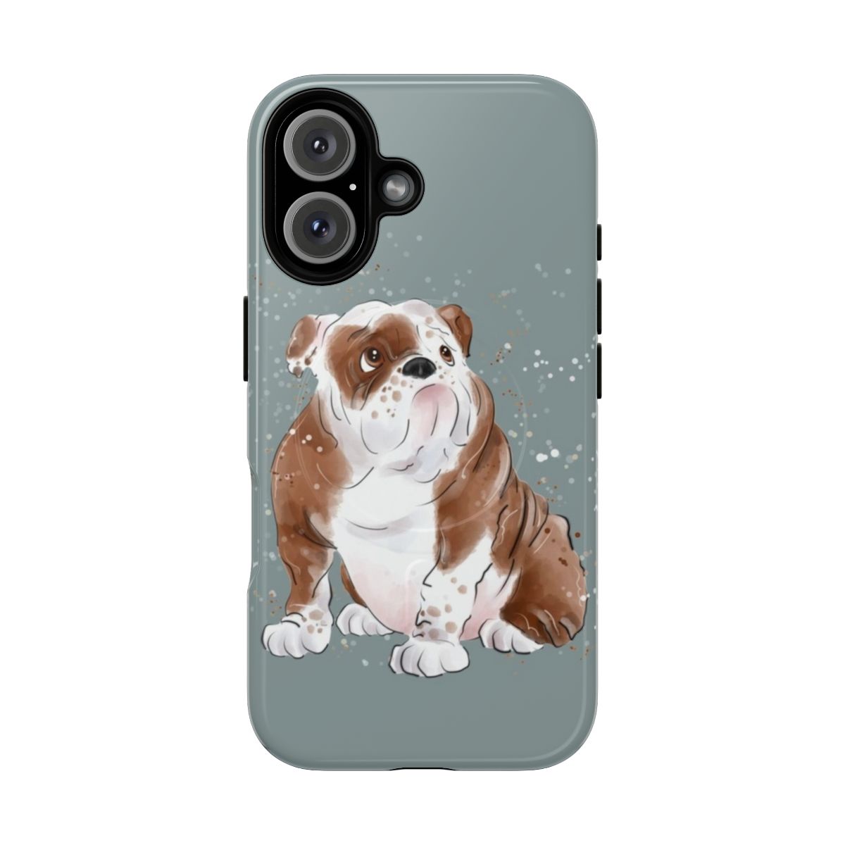 Bulldog phone case with a patriotic design