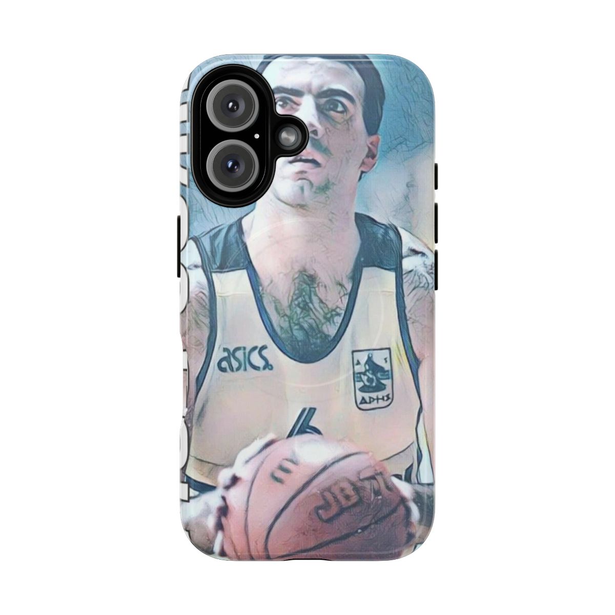 Nikos Galis basketball-themed phone case