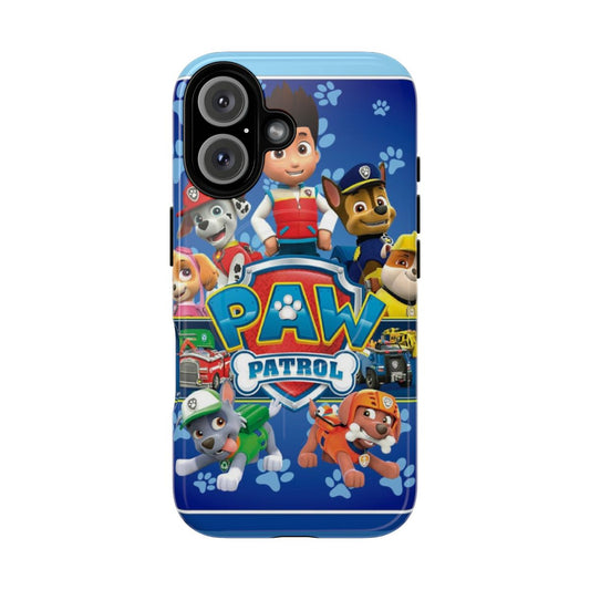 Paw Patrol-themed protective phone case in blue