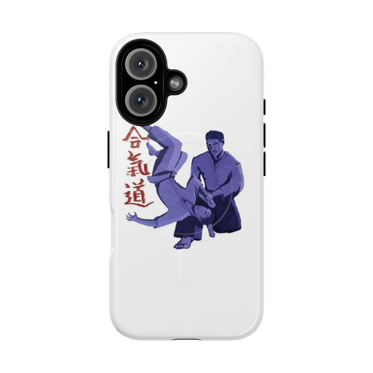 Magnetic tough phone case with aikido and Japanese martial arts design