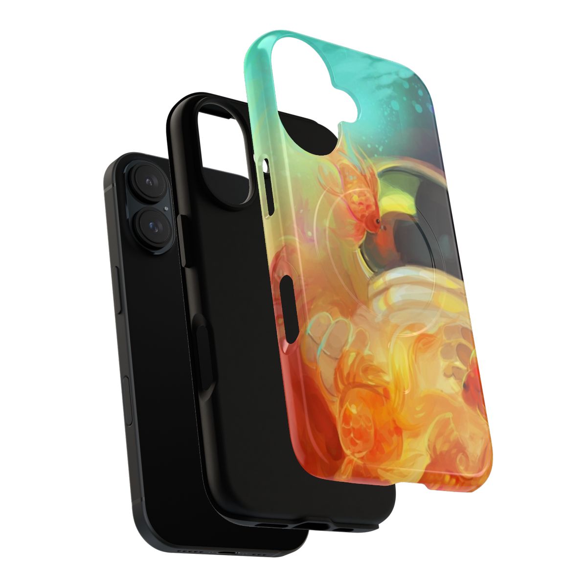 Colorful phone case with a vibrant galaxy and night sky design - Layers