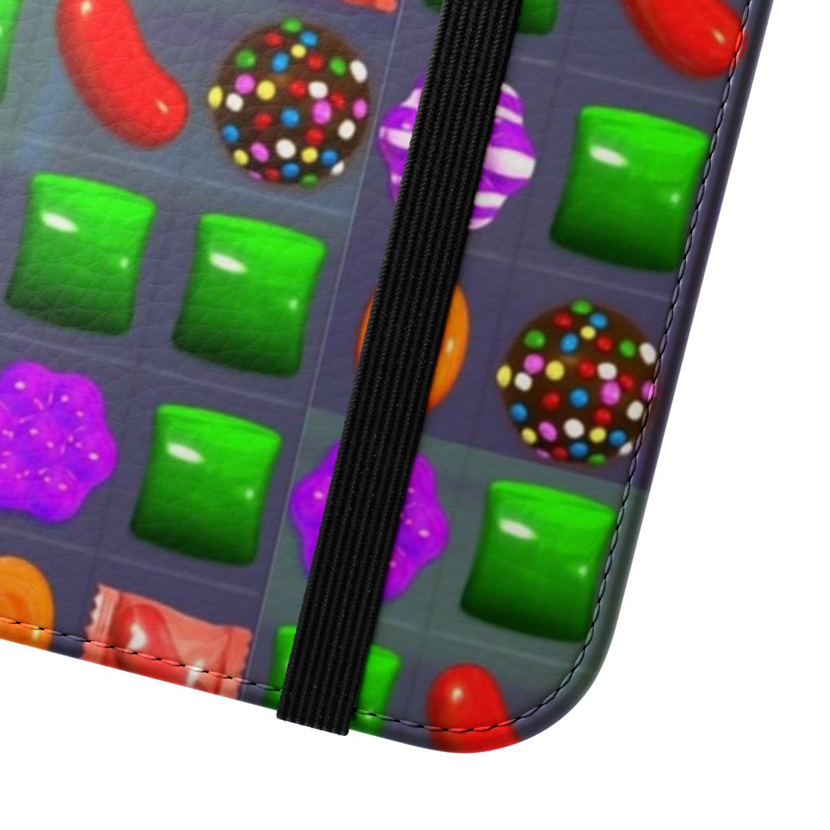 Vibrant phone case with Candy Crush-inspired design - Close Up