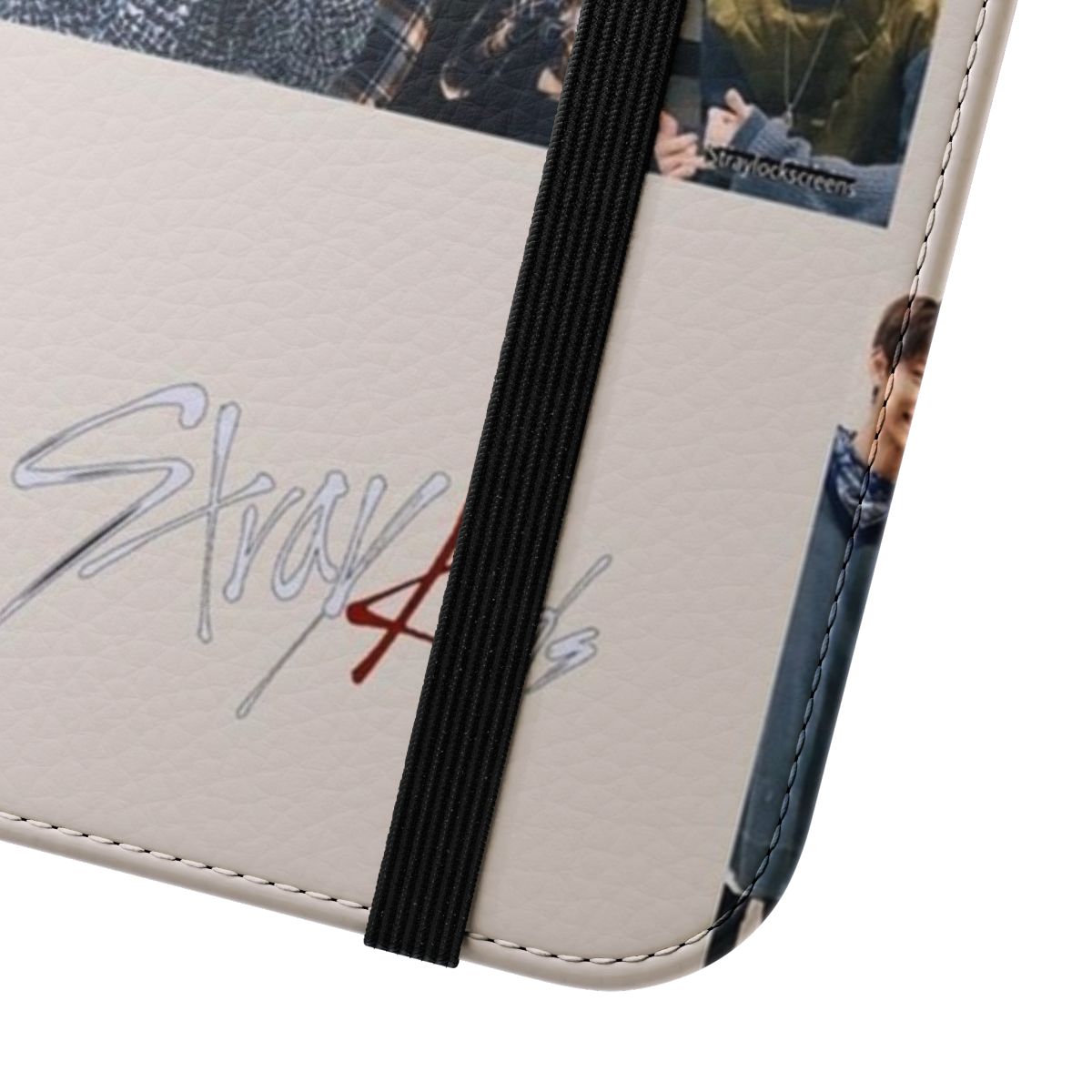 Stray Kids-inspired phone case with flip cover design - Close Up