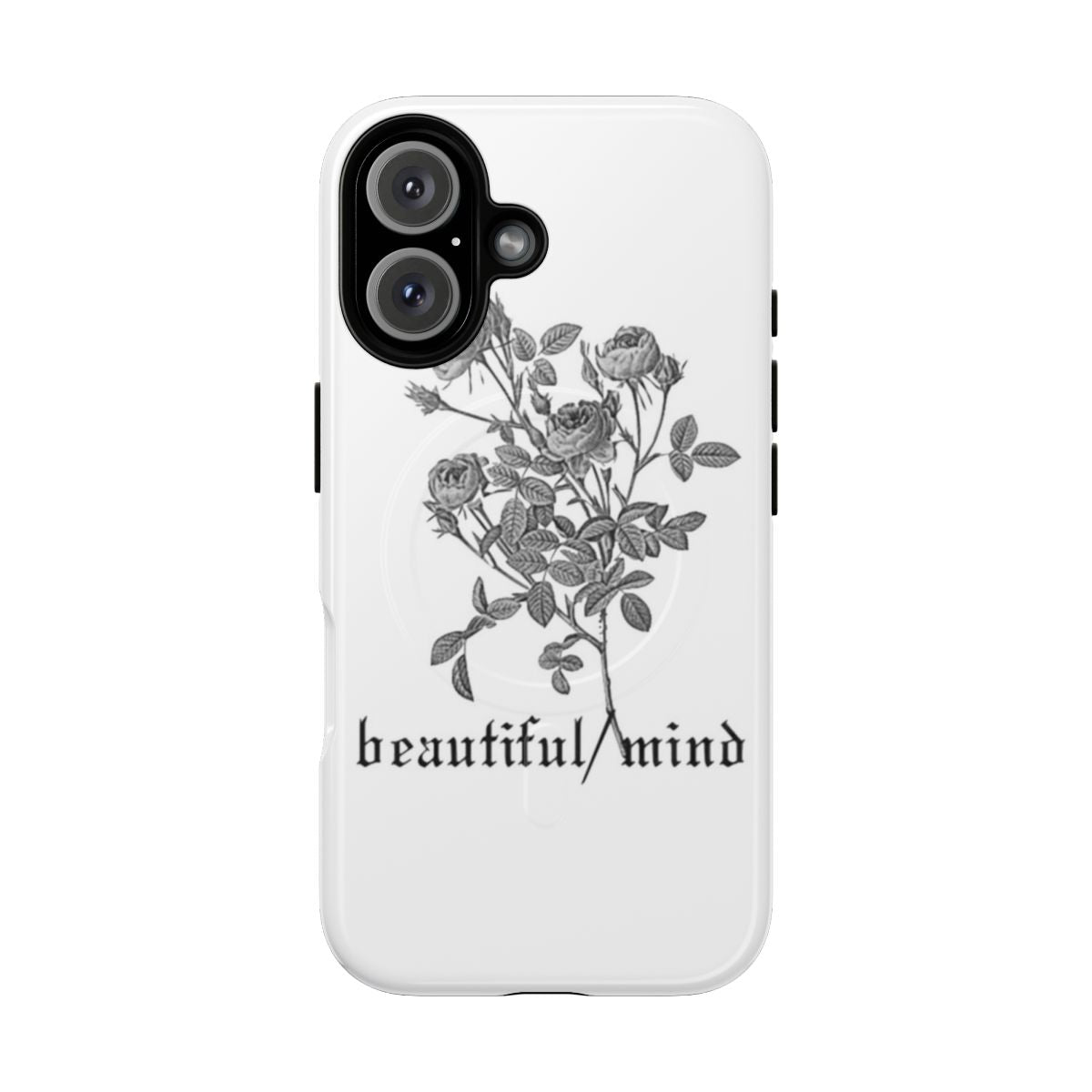 Floral Roses Magnetic Tough Phone Case with Beautiful Mind Aesthetic