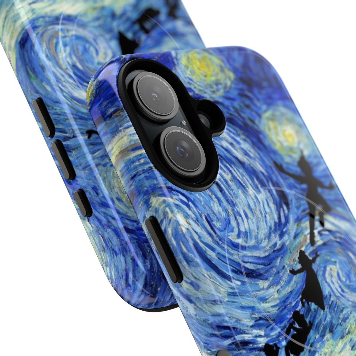 Starry night-themed magnetic protective phone case for Peter Pan enthusiasts - Detail