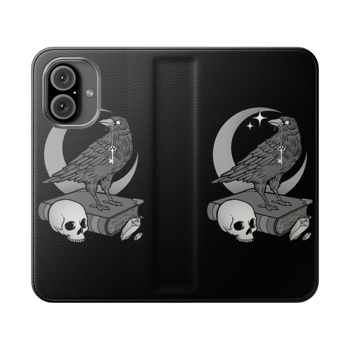 Occult crow phone case with dark, gothic design