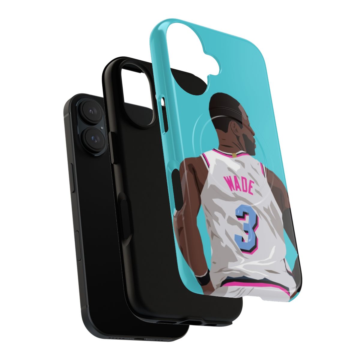 Magnetic Tough Phone Case featuring Dwyane Wade's iconic design - Layers