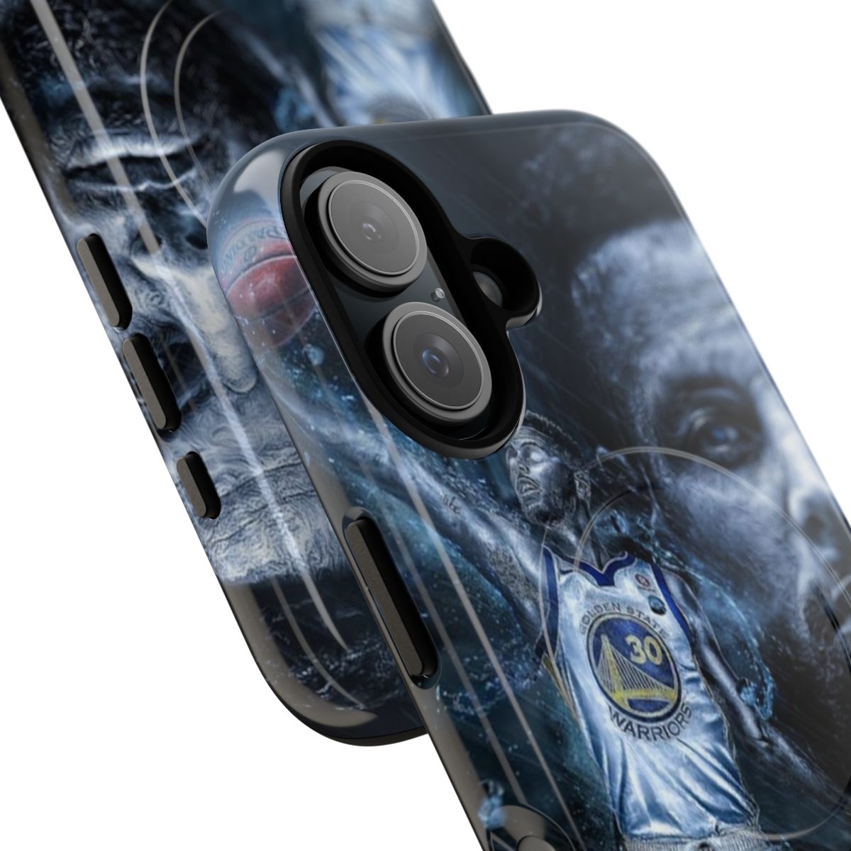 Magnetic Tough Phone Case featuring a stylish illustration of basketball player Stephen Curry - Detail