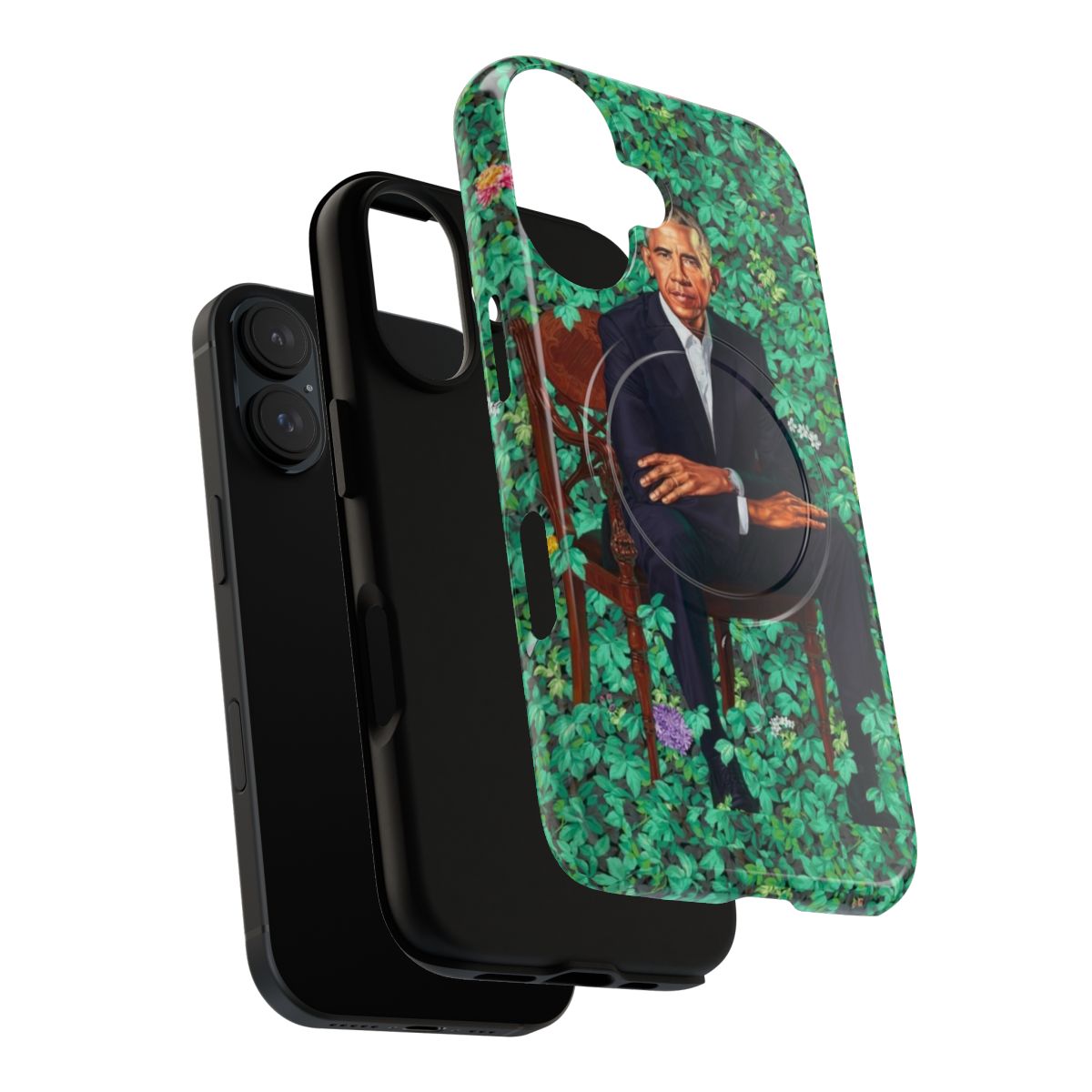 Artwork of former President Barack Obama on a durable magnetic phone case - Layers